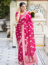 Banarasi Silk Saree With Attached Blouse Peace