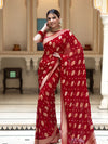 Banarasi Silk Saree With Attached Blouse Peace