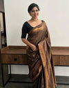 Banarasi Silk Saree With Attached Blouse Peace